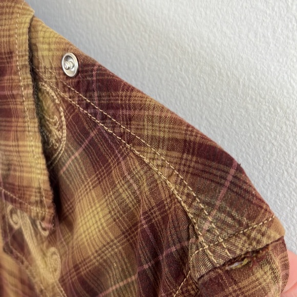 Vintage Red Western Long Sleeve Woven - Mens Large - Picture 4 of 5